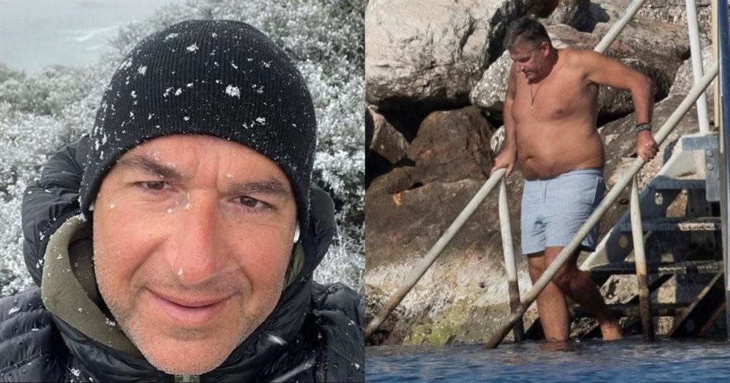 «Έριξε το Instagram» ο Γιώργος Λιάγκας: Βουτάει χαλαρός στα παγωμένα νερά της Βουλιαγμένης με 5 βαθμούς