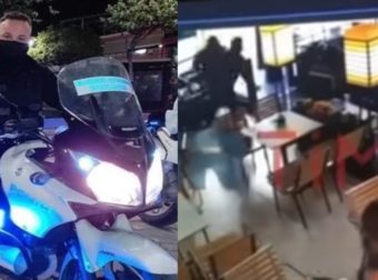 Βίντεο που κόβει την ανάσα: Αστυνομικός ήρωας σώζει νεαρή που καταρρέει σε καφετέρια