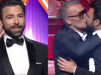 Στιγμή αμηχανίας στο X-Factor: Ο Στέλιος Ρόκκος φίλησε τον Ανδρέα Γεωργίου στο στόμα