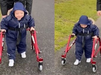 Νικητής της ζωής: 2 ετών παιδί με εγκεφαλική παράλυση και επιληψία περπατά για πρώτη φορά