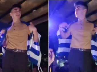 Με την ελληνική σημαία σε πάρτι ο Victor Vernicos – Ετοιμάζεται για την Eurovision