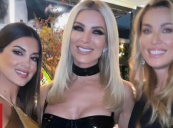 Στο dinner party της Κατερίνας Καινούργιου , την παράσταση έκλεψε η (καστανή) Βίκυ Καγιά